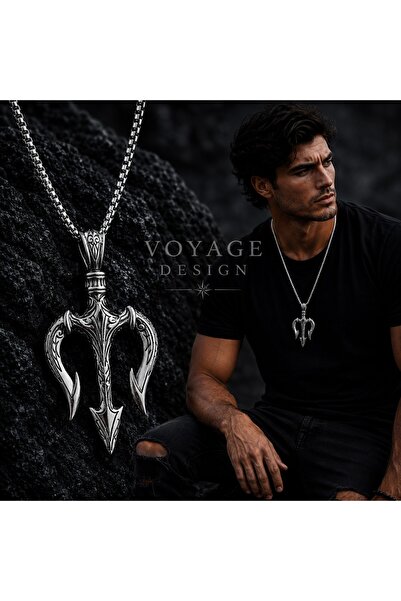 voyageaccessory Stainless Steel Power of the Seas and Mythological Poseidon S...