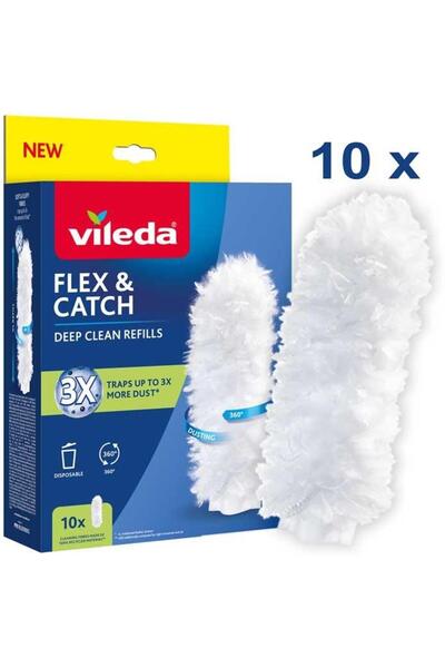 Vileda Set rezerve pamatuf de praf Flex&Catch, 10 bucati