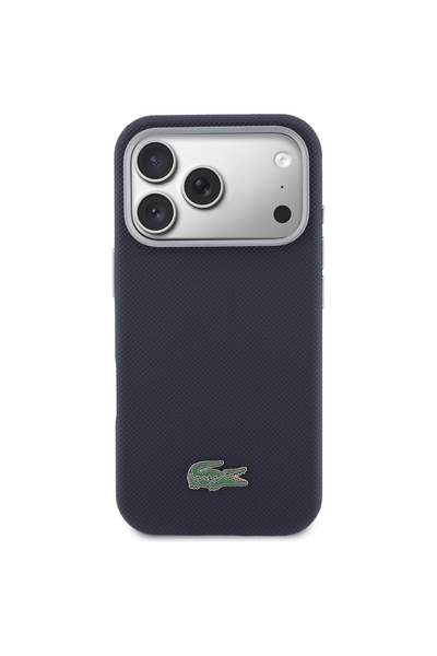 Lacoste Husă Semi Wrap Petit Pique MagSafe pentru iPhone 17 Pro Albastru