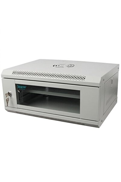 Spacer Ερμάριο τοίχου 19 " 4U 500x450mm, σε αποσυναρμολογούμενη μορφή, με γυά...