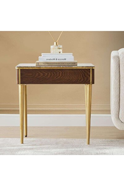 PAN HOME Casavelle End Table - Walnut