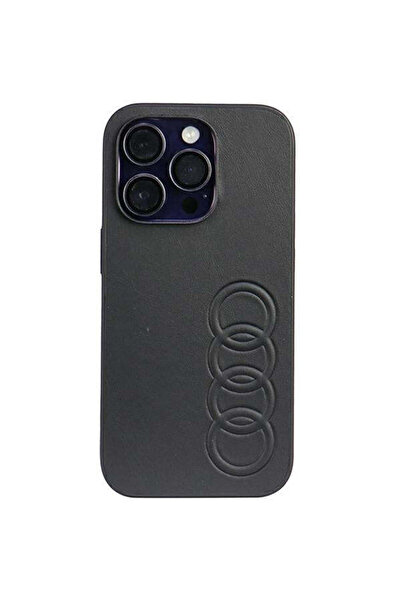 Audi Husă din piele ecologică pentru iPhone 14 Pro 6.1 ", neagră, rigidă, AU-...
