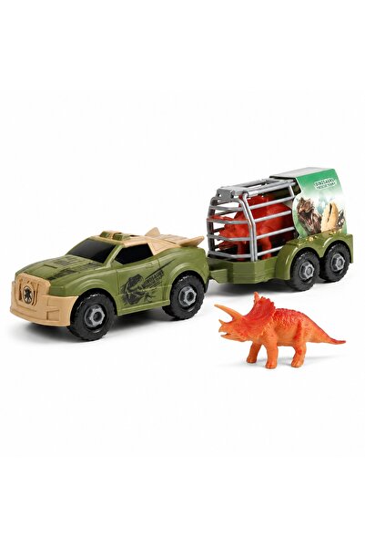 Avaleea Masina Safari Cu Dinozaur Pentru Copii Cu Remorca Si Figurina Dinozau...