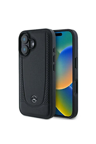 MERCEDES Husă urbană din piele pentru iPhone 16 Plus - negru