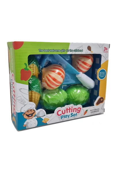 OEM Set de joaca pentru taiat fructe si legume, porumb, ceapa, varza, 8 piese...