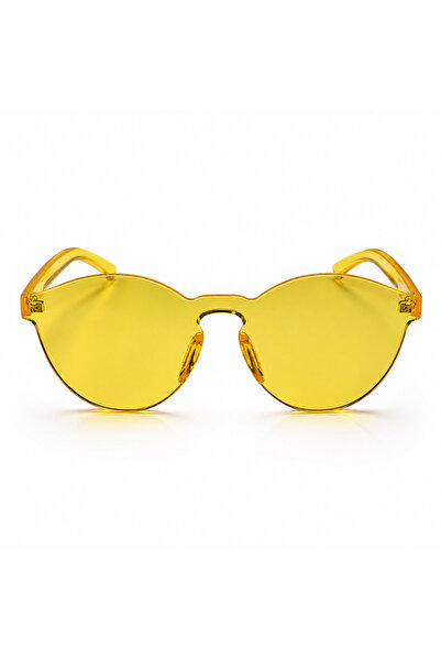 Matteo Ferari Ochelari de Soare Damă Cat Eye Galbeni cu Ramă Translucidă – Mo...