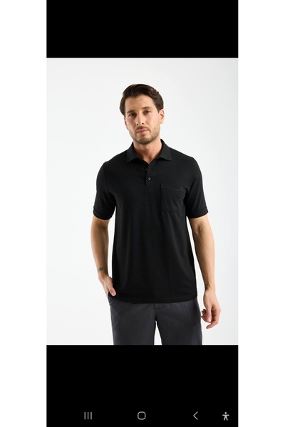 Cinar erkek giyim Men's T-Shirt with Polo Collar and Pocket, Dad T-Shirt with...