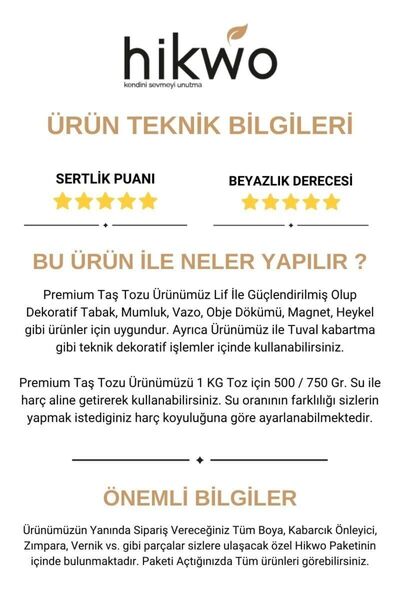 Hikwo Özel Tasarım Mumluk Silikon Taş Tozu Kalıbı ve 10 KG Taş Tozu Seti - M58741