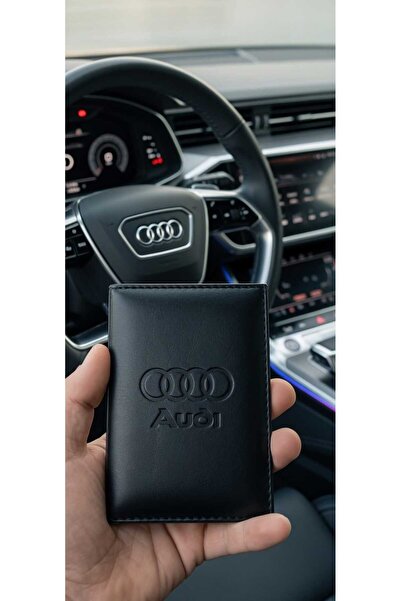 shop Audi Logo Baskılı Deri Ruhsat Kılıfı