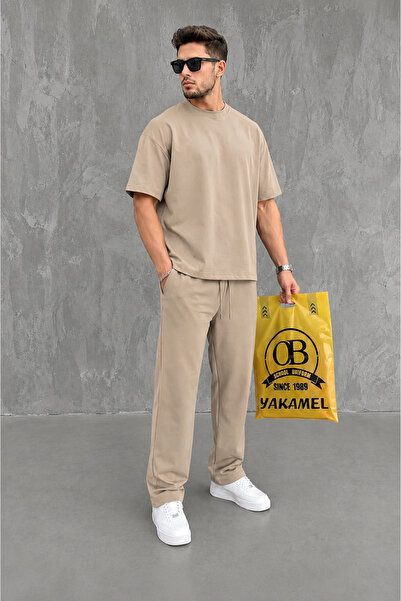 YAKAMEL Oversize Salaş Kesim Premium Takım Kombin Rahat Kalıp Unisex İkili Takım