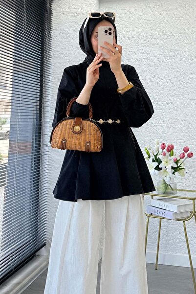 MELEK ARAZ Premium bluza od poplina sa balon rukavima i patchwork dizajnom - ...