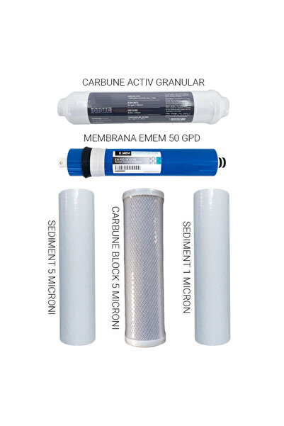 WTS Set de cartușe economic de 5 trepte și membrană de osmoză inversă