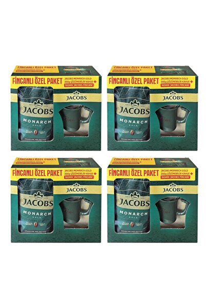 Jacobs طقم أكواب مونارك جولد 200 جرام × 4 قطع