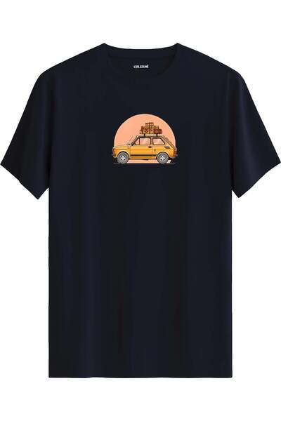 Colermi Vintage Car Printed T-Shirt