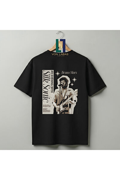 Grafftee Clothing تي شيرت قطني كبير الحجم للجنسين من تصميم برونو مارس للموسم ...