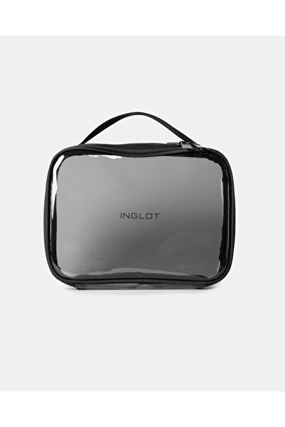 INGLOT حقيبة مكياج للسفر كبيرة سوداء - حقيبة مكياج سفر كبيرة سوداء