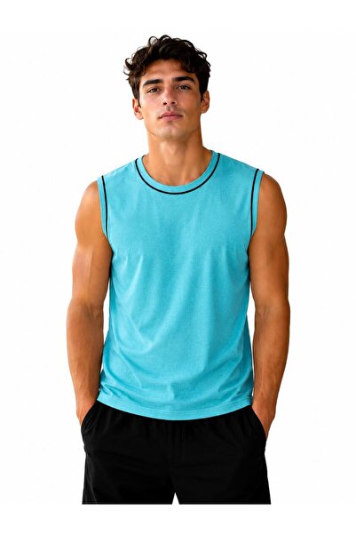 Kuraff Giyim Men's Daily Comfort Sleeveless Basic T-Shirt