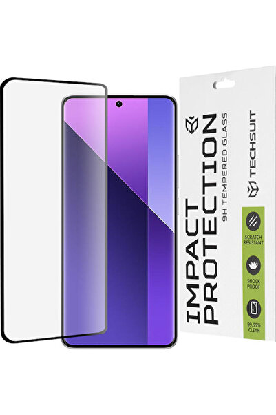 Techsuit 111d Πλήρης Κόλλα Πλήρης Κάλυψη Προστατευτικό Γυαλί Σκληρυμένο Μαύρο...