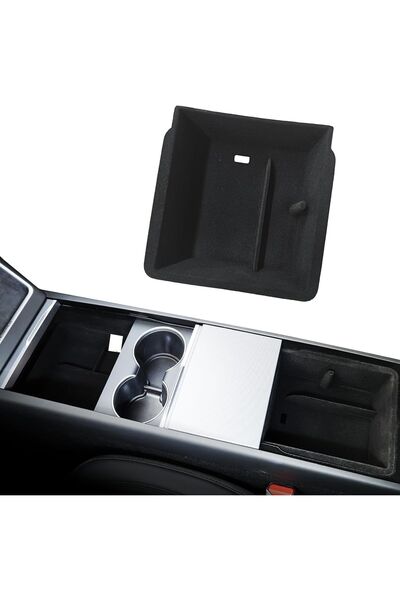 OEM Organizator consolă centrală cotieră din piele intoarsă pentru Tesla Mode...