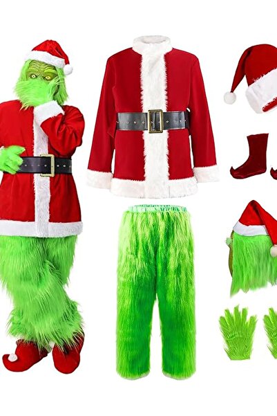 OEM Costum Grinch Deghizare Ținută Grinch Cosplay Set Complet Sărbători M