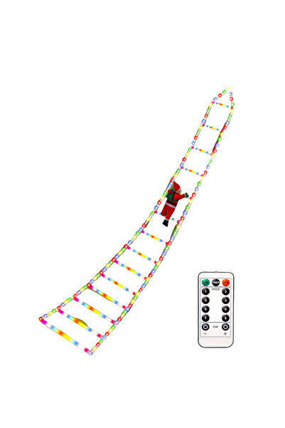 OEM Scară LED iluminată cu Moș Crăciun de Crăciun, 300 cm, 8 moduri, timer