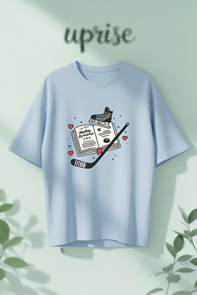 Vordevia In My Hockey Romance Era Printed Cotton Oversize T-Shirt
