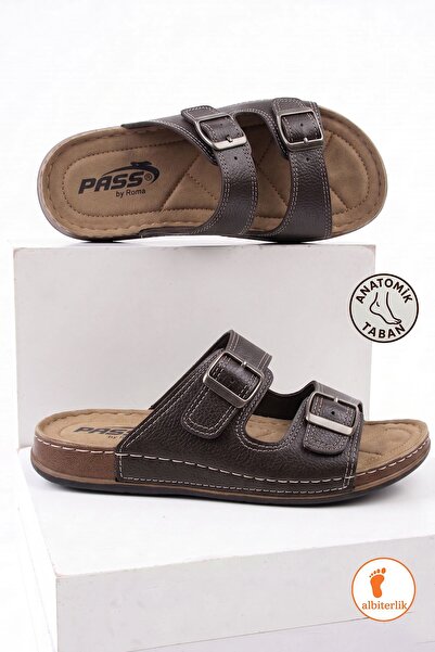 AlbiShoes Muške ultra udobne papuče sa podesivom kopčom, mekane, letnje, leže...