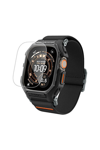 Spigen Lite Fit Pro & Σκληρυμένο Γυαλί Apple Watch Ultra 1 2 3 49 χιλ. Μαύρο Ματ