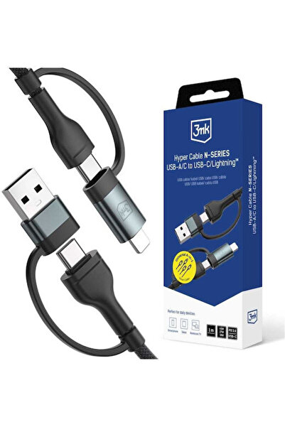 3MK Καλώδιο USB σε Lightning / Type-C 1,2μ 2Α