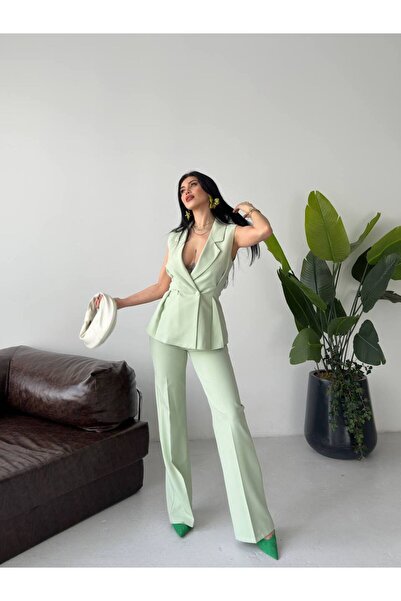 Bella Breeze Vestă fără mâneci, cu două rânduri de nasturi, pantaloni, costum...