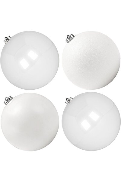 OEM Ornamente de Crăciun Set 2 Bucăți Mari 20 cm Elegante Albe
