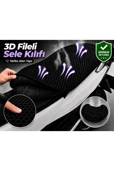 Vi Caro Husă pentru șa motocicletă Revolt RS3 Husă pentru șa cu plasă 3D Prot...