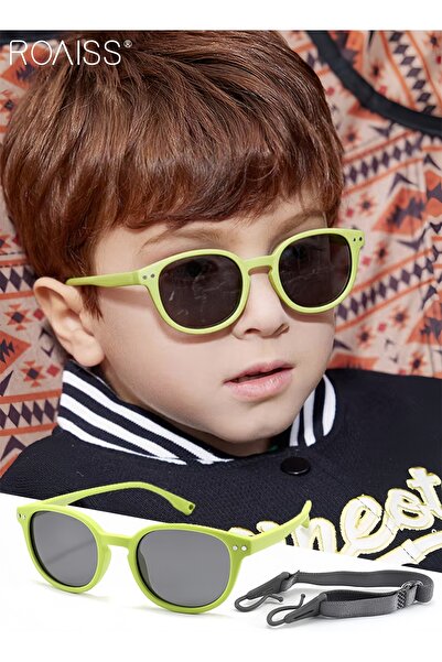 ROAISS Oval Polarized Sunglasses for Babies, UV400 Protection Cute Beach Holi...