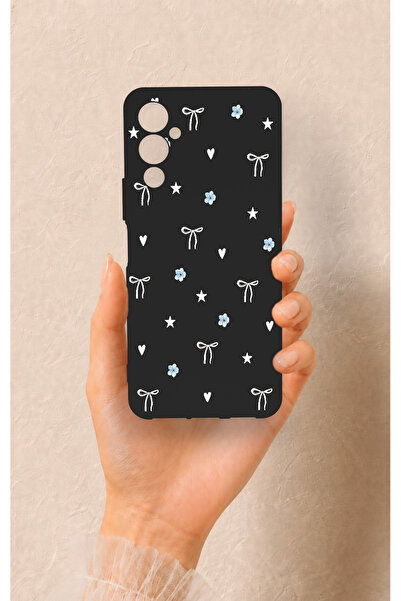 Vip Case Tecno Pova Neo 4 Uyumlu Mini Fiyonk Siyah Desenli Silikon Kılıf