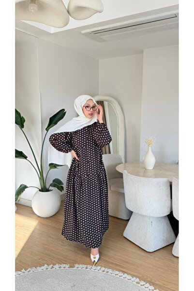 NİLNUR MODA فستان نسائي منقوش بأزرار أمامية من ماركة مانجو للموسم الجديد