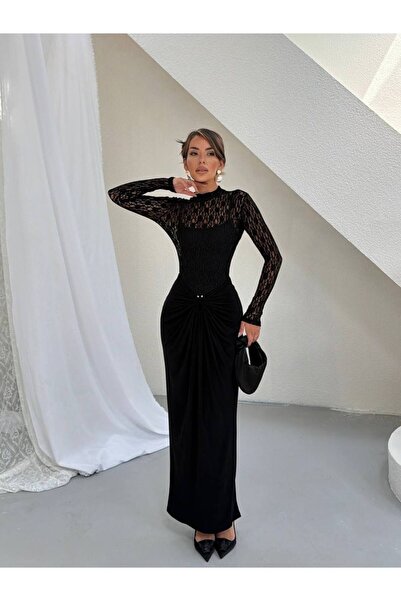 D'RECCY Roselle Midi Evening Dress with Corset Detail