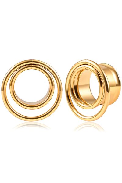 OEM Tunel de ureche dublu evazat din oțel inoxidabil, 14 mm, dilatator tip sp...