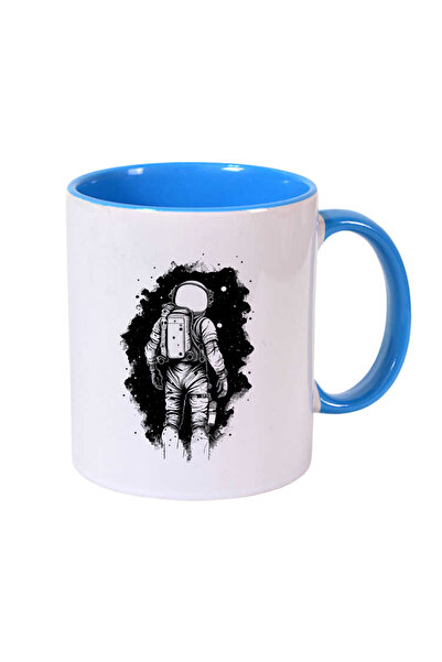CERCİBAZAAR Astronaut Design Porcelain Mug 300 ml – Space Themed Special Prin...