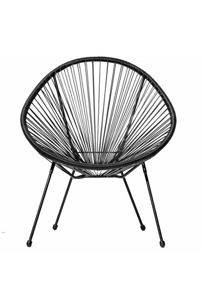 Q DECOR home&kids&garden Scaun de terasă rotund Acapulco, ratan sintetic și m...