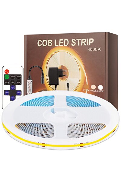 OEM Bandă LED COB 6M Alb Neutru 4000K cu Sursă de Alimentare și Telecomandă R...