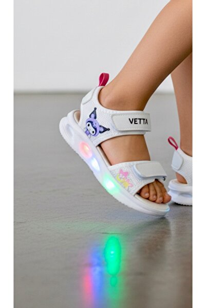 JOJO KIDS kız çocuk kuromi ışıklı sandalet , ultra hafif , bantlı spor sandalet