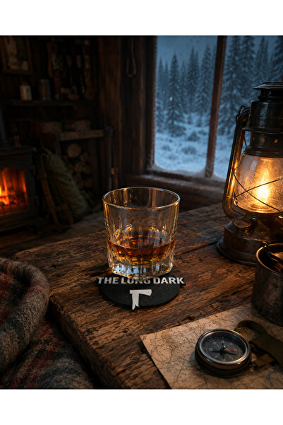 GoKa 3D Craft The Long Dark Logolu Bardak Altlığı - Gamer Oda Aksesuarı - 10 cm