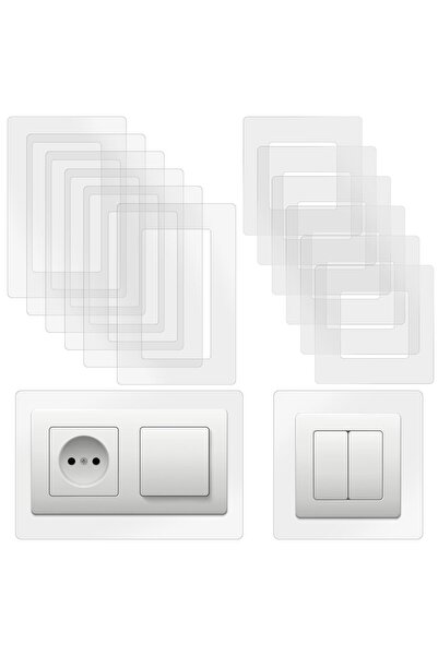 OEM Light Switch Protectors 6-Piece Wall-Mounted & Wallpaper-Mounted – Transp...