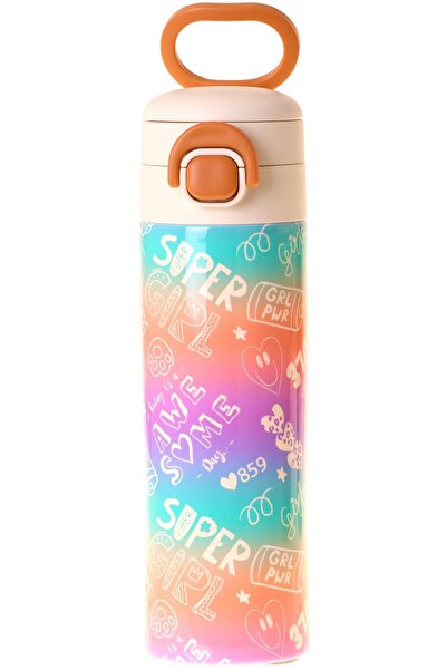 KAUKKO Kids 520 ml Color Changing Lilac Girl's Steel Thermos Flask (Double In...