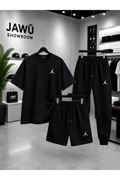 JAWÜ STYLE BASKET Baskılı Oversize Pamuklu TAKIM (3Parça)