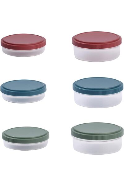 Arabest 6-Piece Salad Dressing Container Set,Reusable,Bleed-Proof,Mini Bento,...