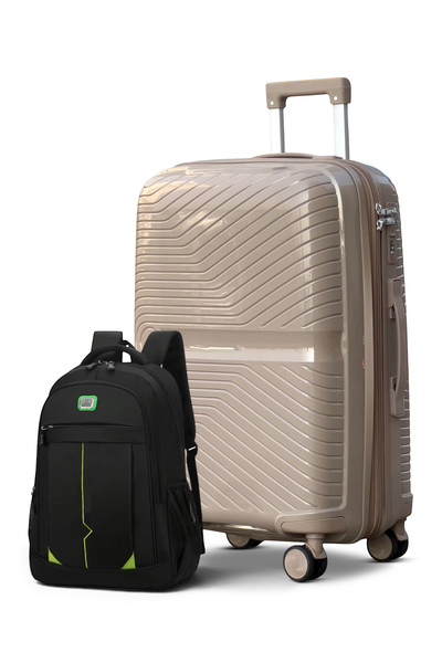 ZAAPPY Hard Shell Luggage With Travel Backpack Combo, 24 Inch, Lightweight Mi...