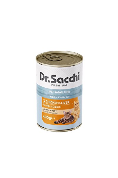 Dr. Sacchi Dr.Sacchi Konserve Kedi Tavuklu Ciğerli 400gr