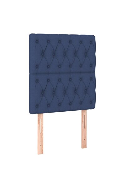 vidaxl Tăblie de pat albastră 80x7x118/128 cm, material textil