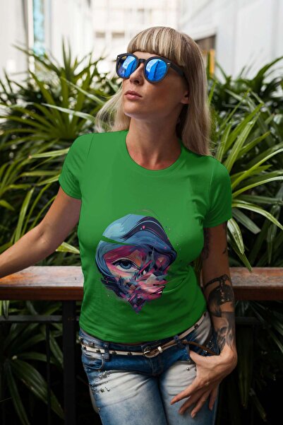 iLovePrints Abstract Geometric Art of a Woman Tshirt